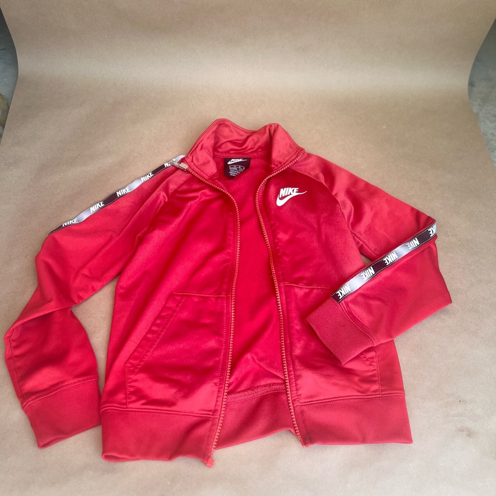 Nike Red Track Jacket with White Accents